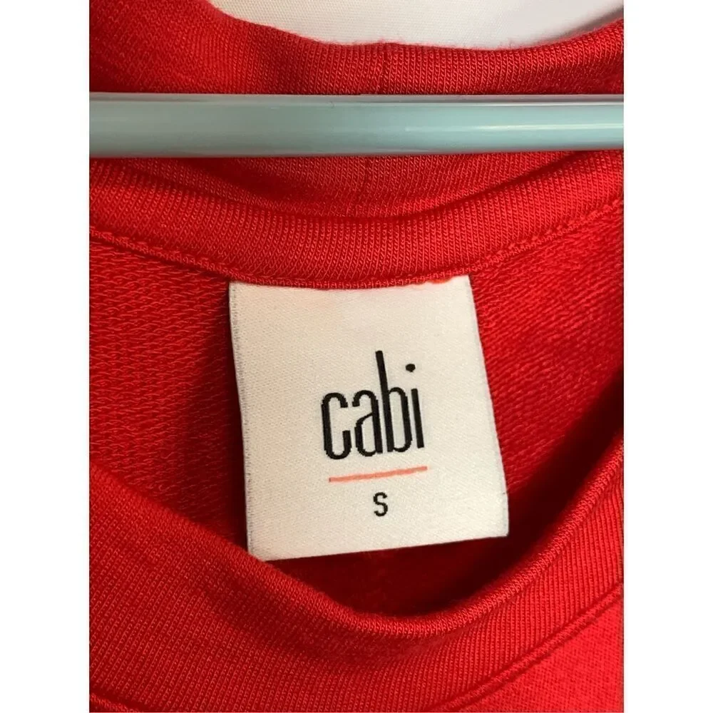 Cabi Women's Limited Edition Cap Sleeve Ruched Whistle Tunic Top Red Size Small